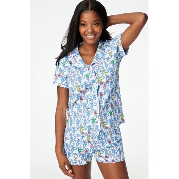 Roller Rabbit Greenwich Connecticut Short Sleeve Pajama Set Small - Picture 1 of 6